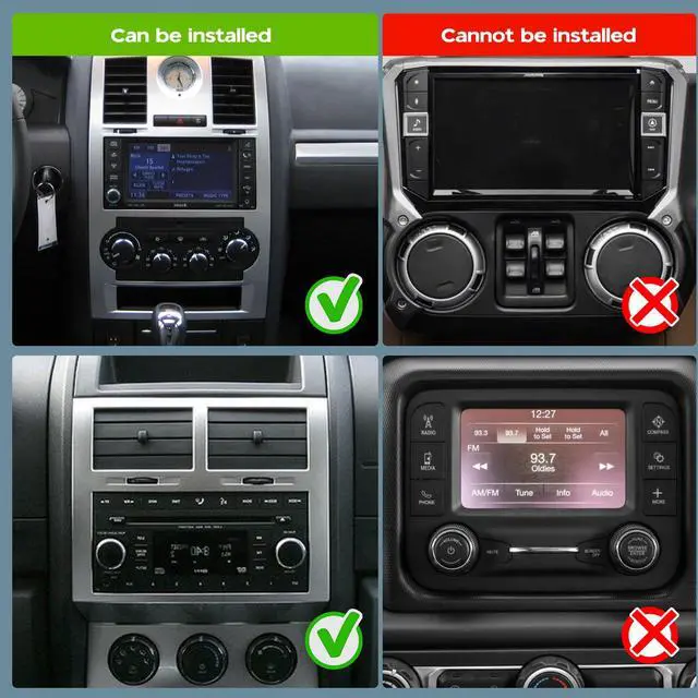 Alt view image 6 of 7 - Android 14 Double Din Car Stereo Radio for Chrysler 300 2005-2010 | 7" Touchscreen Car Radio w/Wireless Carplay Android Auto GPS WiFi Bluetooth RDS DSP SWC Mic Backup Camera