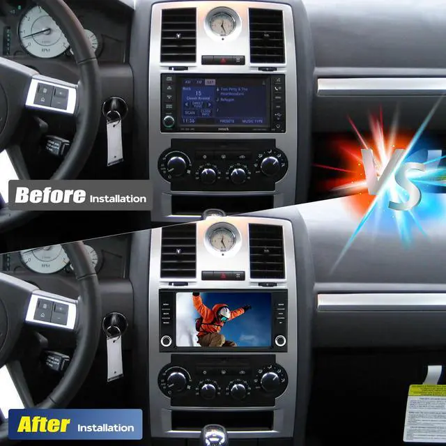 Alt view image 7 of 7 - Android 14 Double Din Car Stereo Radio for Chrysler 300 2005-2010 | 7" Touchscreen Car Radio w/Wireless Carplay Android Auto GPS WiFi Bluetooth RDS DSP SWC Mic Backup Camera