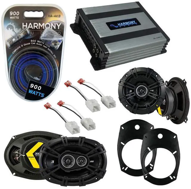 Main image of Compatible with Dodge Ram Truck 2500/3500 03-05 Speaker Replacement Kicker Bundle DS & Harmony HA-A400.4 Amp