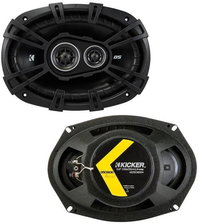 Alt view image 7 of 7 - Compatible with Nissan Xterra 2005-2008 Speaker Replacement Kicker Bundle DSC65 DSC693 & Harmony HA-A400.4 Amp