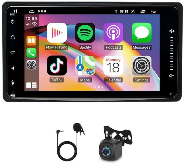 Main image of 2 Din Car Stereo Upgrade Radio for Mitsubishi Lancer 2008-2017 | Android 14 7" Touchscreen Wireless Carplay Android Auto GPS WiFi Bluetooth RDS DSP SWC Mirrorlink Mic Backup Camera