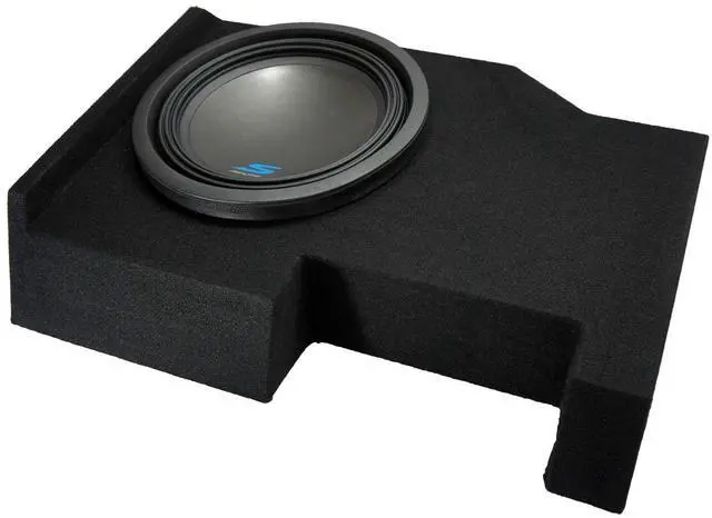 Main image of Alpine S-W12D4 Single 12 Sub Box Bundle Fits 14-18 Chevy Silverado Crew Cab | 12 inch car audio subwoofer and enclosure package, custom truck bass upgrade, vehicle-specific design, easy install