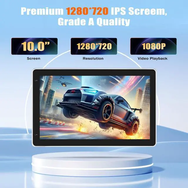 Alt view image 3 of 7 - 10.1" Rotatable Touch Screen Car Stereo for GMC Sierra 2003 2004 2005 2006 with Carplay/Android Auto, Touch Screen Car Stereo Radio Unit with Bluetooth SWC GPS WiFi BT FM RDS AM DSP Rear Camera