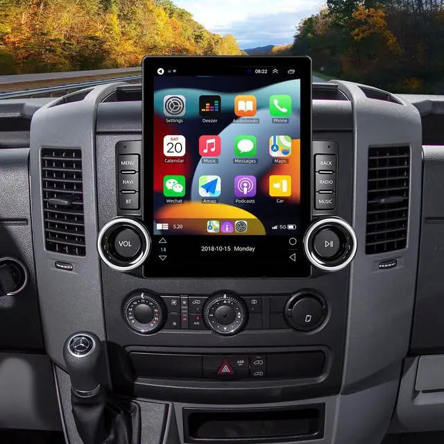 Main image of 4+64G 9.7" Android 15 Car Stereo Radio for Mercedes Benz Sprinter 2006-2018 | With Wireless CarPlay & Android Auto, Touch Carplay Screen for Car, Bluetooth 5.0/5G WiFi/GPS/FM/RDS/SWC/Backup Camera/Mic