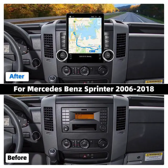 Alt view image 2 of 7 - 4+64G 9.7" Android 15 Car Stereo Radio for Mercedes Benz Sprinter 2006-2018 | With Wireless CarPlay & Android Auto, Touch Carplay Screen for Car, Bluetooth 5.0/5G WiFi/GPS/FM/RDS/SWC/Backup Camera/Mic