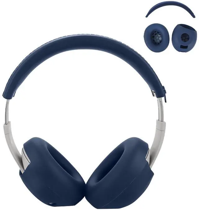 Main image of Studio Pro Silicone 2-in-1 Sweat Case Cover Set with Anti-Scratch Ear Pad Covers & Zipper Headband Cover Compatible with Beats Studio Pro Wireless HeadphonesBlue