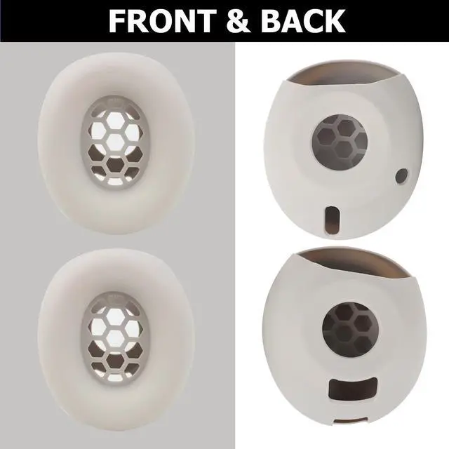 Alt view image 6 of 7 - Studio Pro Silicone 2-in-1 Sweat Case Cover Set with Anti-Scratch Ear Pad Covers & Zipper Headband Cover Compatible with Beats Studio Pro Wireless HeadphonesOff White