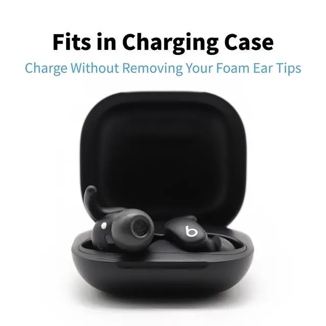 Alt view image 6 of 7 - TW-180-A TrueGrip MAX Memory Foam Ear Tips | For Samsung Galaxy Buds FE & Beats Powerbeats Fit, Ultimate Comfort, Superior Noise Isolation, Black S/M/L (3 Pairs)