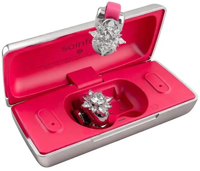 Main image of Fashion Open Ear Clip Earphones with Decorative Earrings, Women's Bluetooth Earphones, Wireless Earplugs, Lightweight and Exquisite, High Definition Call (Rose red Inlaid with Diamonds)