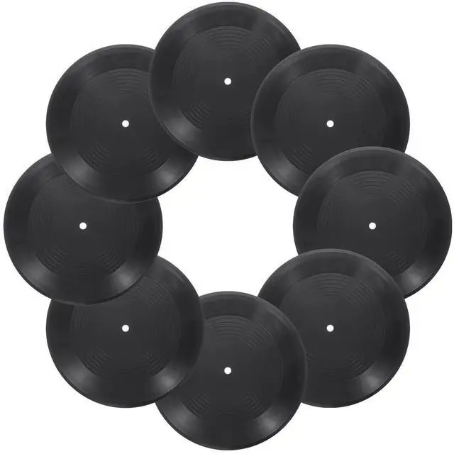 Main image of 8pcs Blank Vinyl Records, 10 Inch, PVC, Black, Vintage, Fake Record Decoration for Wall, Music Themed Parties