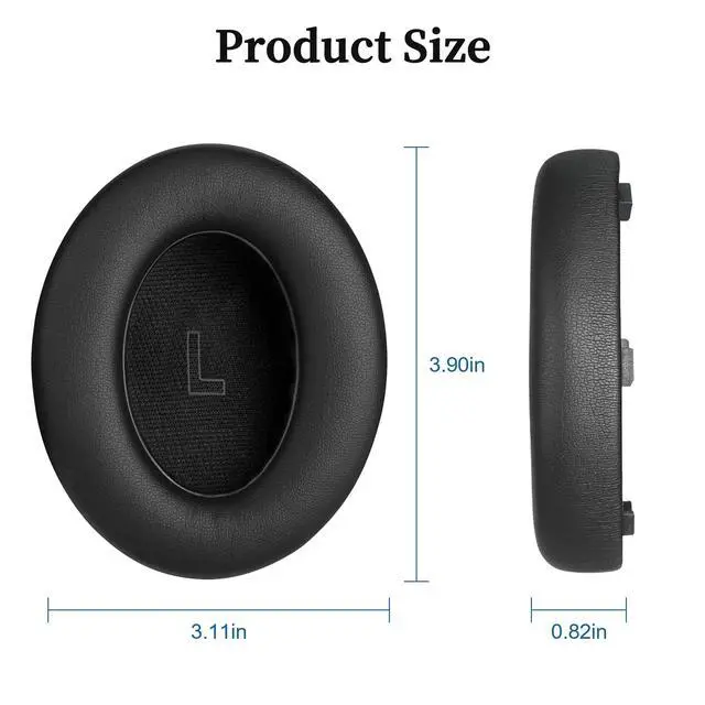 Alt view image 4 of 6 - Ear Pads for Bose Quietcomfort Ultra - Replacement Earpads for Bose QC Ultra Wireless Noise Cancelling Headphones, Durable Ear Cups Accessories, Upgraded Memory Foam & Softer Protein Leather (Black)