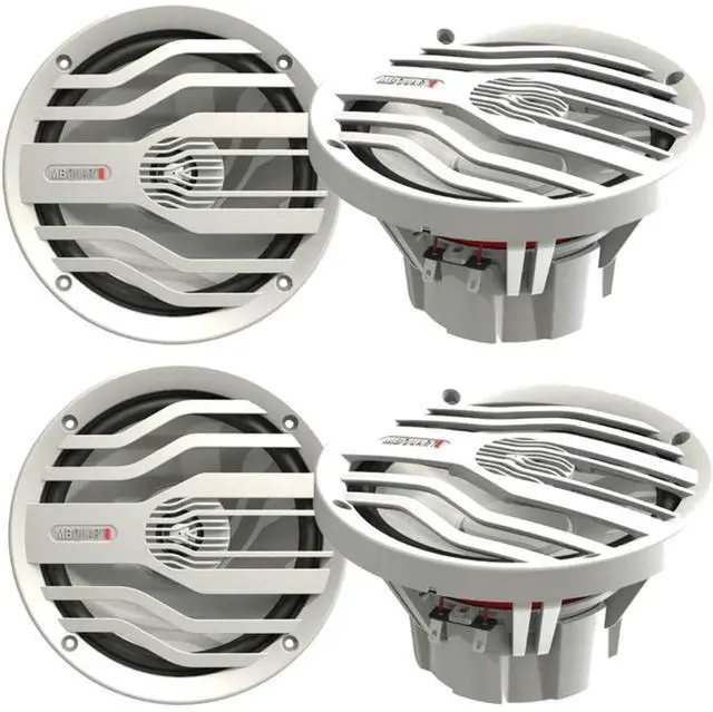 Main image of 4 New NK2-116W 6.5" 120W 2-Way Coaxial Marine & Power Sports Speakers NK2-116W