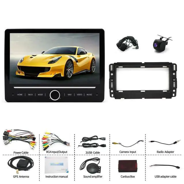 Alt view image 7 of 7 - Car Radio for Chevy Silverado Tahoe GMC Sierra Yukon 2007-2014 | Android 14 4G+64G 10" Touch Screen Car Stereo with Wireless Carplay Android Auto GPS WiFi Mic Backup Camera