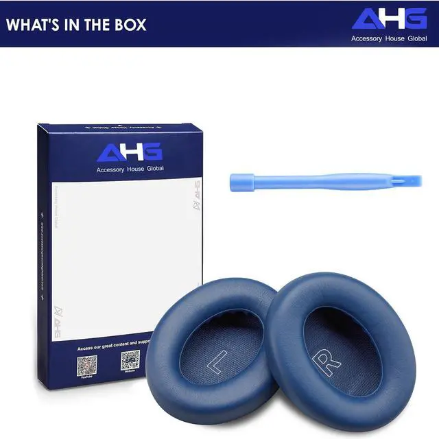 Alt view image 7 of 7 - AHG QuietComfort Ultra Ear Pads Replacement Cushion Compatible with Bose Quiet Comfort Ultra (QC Ultra) Noise Cancelling Headphones (Lunar Blue) Easy DIY Fit | Extra Thick | Premium Materials