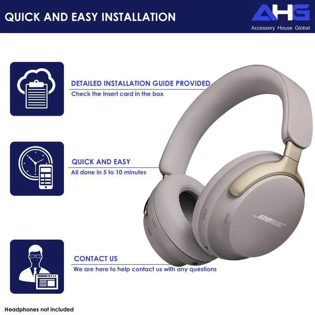 Alt view image 5 of 6 - quietcomfort Ultra Ear Pads Cushion Compatible with Bose QuietComfort Ultra (QC Ultra) Noise Cancelling Headphones (Sandstone). Premium PU Leather | Extra Thick | Durable