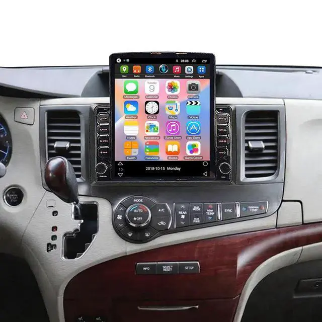 Alt view image 4 of 7 - 9.7 inch Vertical Touch Screen Car Stereo for Toyota Sienna 2011-2020 Radio with Wireless CarplayAndroid 14 for Sienna Head Unit with Backup Camera Bluetooth GPS Navi FM/RDS DSP Mirror Link, 2+32G