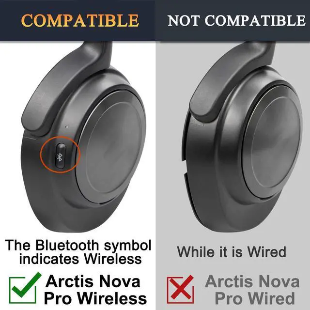 Alt view image 3 of 6 - Replacement Earpads for Steelseries Arctis Nova Pro Wireless/Arctis Nova Elite Headphones, Ear Pads Cushions with Noise Memory Isolation Foam, Added Thickness - White