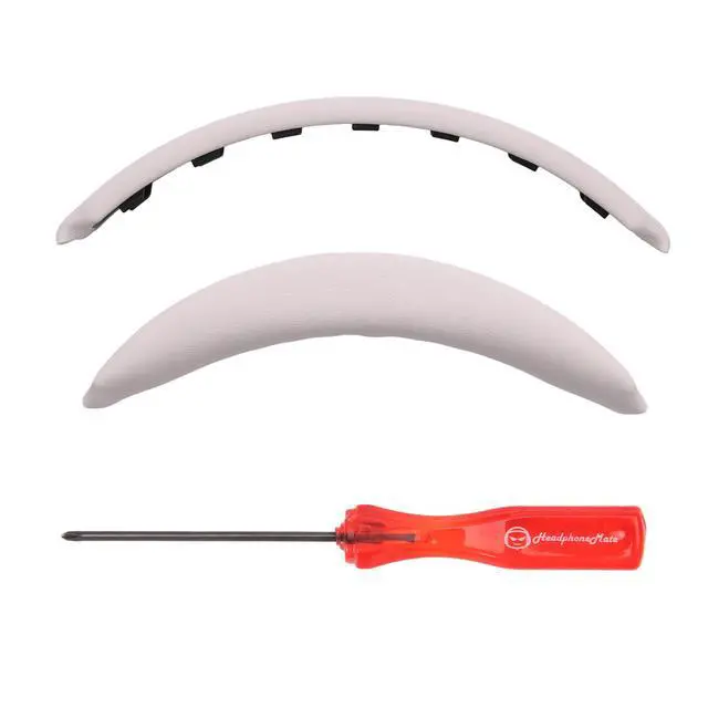 Alt view image 2 of 6 - HeadponeMate Replacement Headband Cushion for Bose QC35 / QC35II / QC45 Headphones (White Smoke)