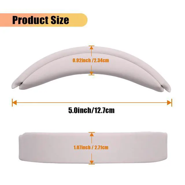 Alt view image 4 of 6 - HeadponeMate Replacement Headband Cushion for Bose QC35 / QC35II / QC45 Headphones (White Smoke)