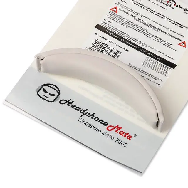 Alt view image 6 of 6 - HeadponeMate Replacement Headband Cushion for Bose QC35 / QC35II / QC45 Headphones (White Smoke)