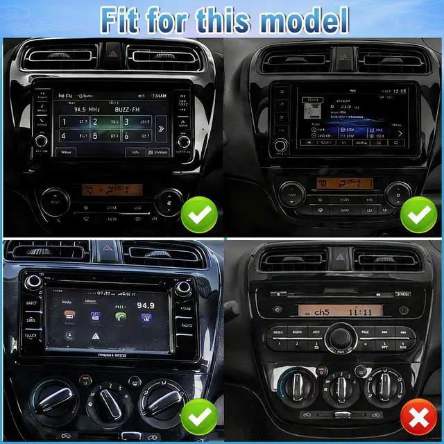 Alt view image 2 of 7 - 2 Din Car Stereo Upgrade Radio for Mitsubishi Mirage G4 2017-2024 | Android 14 4G+64G 7" Touchscreen with Carplay Android Auto GPS WiFi Bluetooth RDS DSP SWC Mirrorlink Mic Backup Camera