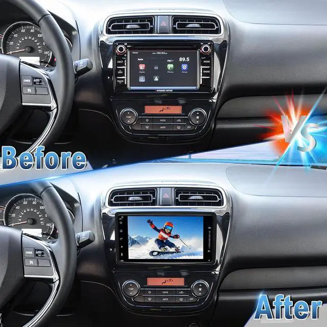 Alt view image 3 of 7 - 2 Din Car Stereo Upgrade Radio for Mitsubishi Mirage G4 2017-2024 | Android 14 4G+64G 7" Touchscreen with Carplay Android Auto GPS WiFi Bluetooth RDS DSP SWC Mirrorlink Mic Backup Camera