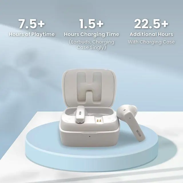 Alt view image 5 of 6 - Wireless Earbuds Bluetooth Headphones, Noise Cancelling Earbuds with Deep Bass, Hybrid ANC, Transparency mode, IPX5 Waterproof in Ear Built in Mic Headphones for Sport, Work (30H Playtime, White)
