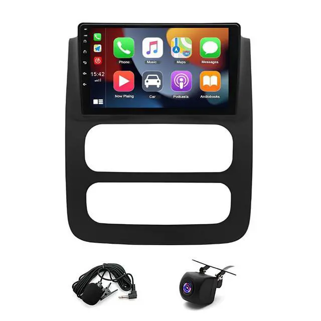 Alt view image 3 of 7 - 9 inch Car Stereo Radio for Dodge Ram 1500 2500 3500 2003-2005 Head Unit, 2+32G Double Din Car Radio for Dodge Ram 1500 Wireless Carplay Android Auto GPS Navi WiFi Bluetooth FM/RDS AHD Camera