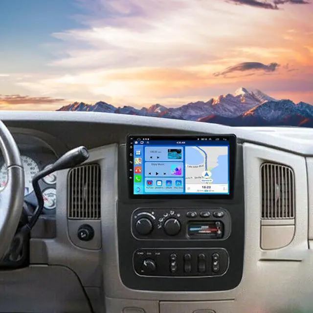 Alt view image 6 of 7 - 9 inch Car Stereo Radio for Dodge Ram 1500 2500 3500 2003-2005 Head Unit, 2+32G Double Din Car Radio for Dodge Ram 1500 Wireless Carplay Android Auto GPS Navi WiFi Bluetooth FM/RDS AHD Camera