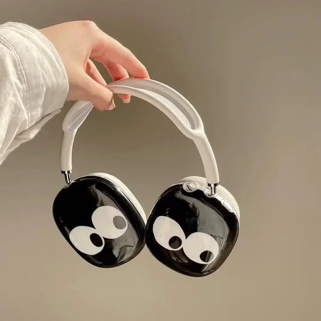 Alt view image 3 of 6 - Cartoon Case for AirPods Max Cover - 3 in 1 Cute Funny Headphones Case for AirPods Max Ear Cups Protector Cover Accessories Set Kit with Sweat-Proof Silicone Ear Pad/Headband (Black)