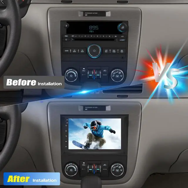 Alt view image 6 of 7 - Android 14 2 Din Car Stereo Radio for Chevrolet Impala 2006-2013 | 7" Touchscreen Car Radio w/Wireless Carplay Android Auto GPS WiFi Bluetooth RDS DSP SWC Mic Backup Camera
