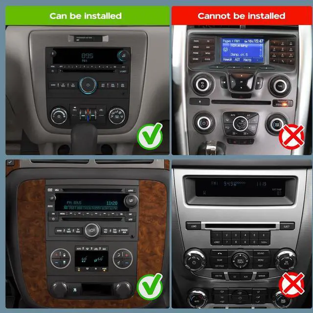 Alt view image 7 of 7 - Android 14 2 Din Car Stereo Radio for Chevrolet Impala 2006-2013 | 7" Touchscreen Car Radio w/Wireless Carplay Android Auto GPS WiFi Bluetooth RDS DSP SWC Mic Backup Camera