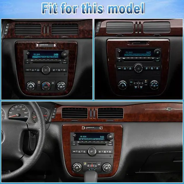 Alt view image 2 of 7 - Double Din Car Stereo Upgrade Radio for Chevrolet Impala 2006-2013 | Android 14 2G+32G 7" Touchscreen w/Wireless Carplay Android Auto GPS WiFi Bluetooth RDS DSP SWC Mirrorlink Backup Camera
