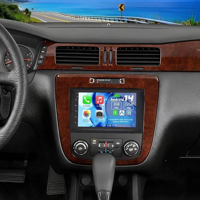 Main image of Double Din Car Stereo Upgrade Radio for Chevrolet Impala 2006-2013 | Android 14 2G+32G 7" Touchscreen w/Wireless Carplay Android Auto GPS WiFi Bluetooth RDS DSP SWC Mirrorlink Backup Camera