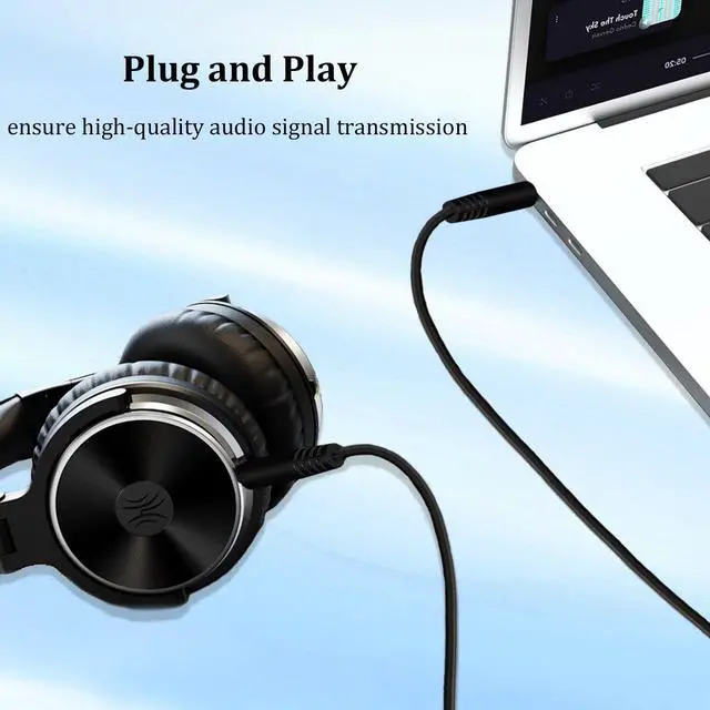 Alt view image 5 of 6 - Replacement Audio Cable for OneOdio Headphones 3.5mm to 3.5mm Aux Cord Wire | Aux Cable Cord Compatible with OneOdio Pro 10 Pro 30 Pro 50 A70 A71 Pro C Studio Headphones