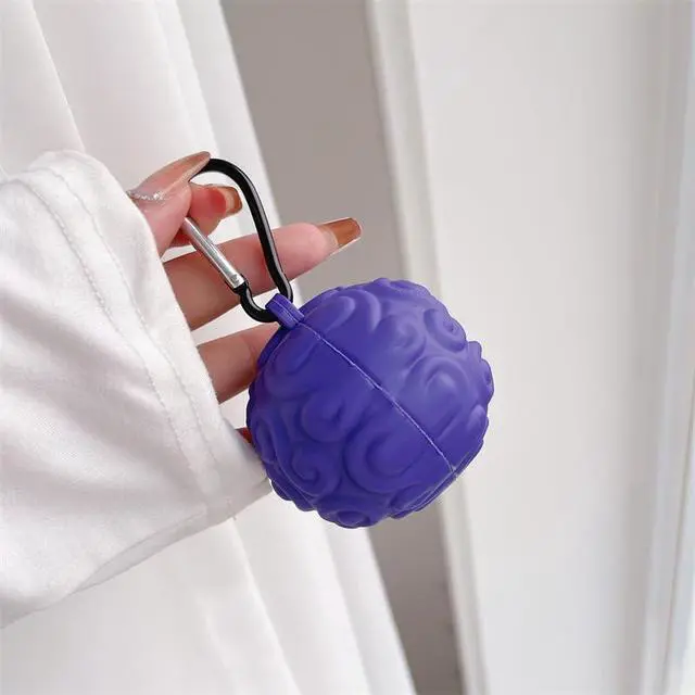Alt view image 3 of 7 - Protection Case for Samsung Galaxy Buds 2 Pro/Live/Pro/2/FE, Cute Anime Earphone Silicone Cover Compatible with Keychain (Purple)