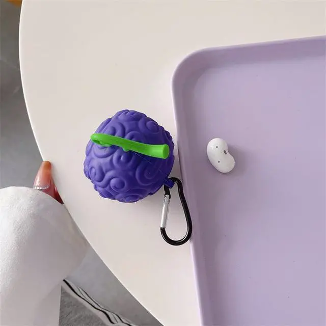 Alt view image 5 of 7 - Protection Case for Samsung Galaxy Buds 2 Pro/Live/Pro/2/FE, Cute Anime Earphone Silicone Cover Compatible with Keychain (Purple)