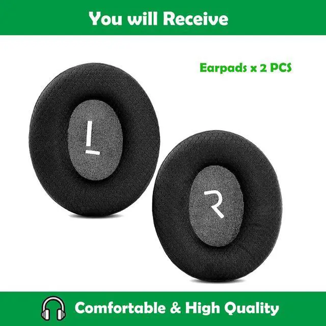 Alt view image 4 of 6 - Professional Replacement Earpads for Mpow 059, H1, H5 Bluetooth Headphones - Earpads with Breathable Fabric & Foam - Headphone Earpad - Earpad - Headphone-Replacement-Earpads - Black