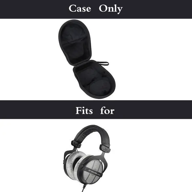 Alt view image 7 of 7 - Hard Portable Case Compatible with Beyerdynamic DT 990 PRO/DT 770 PRO Open Studio Headphone, Case Only (Black)