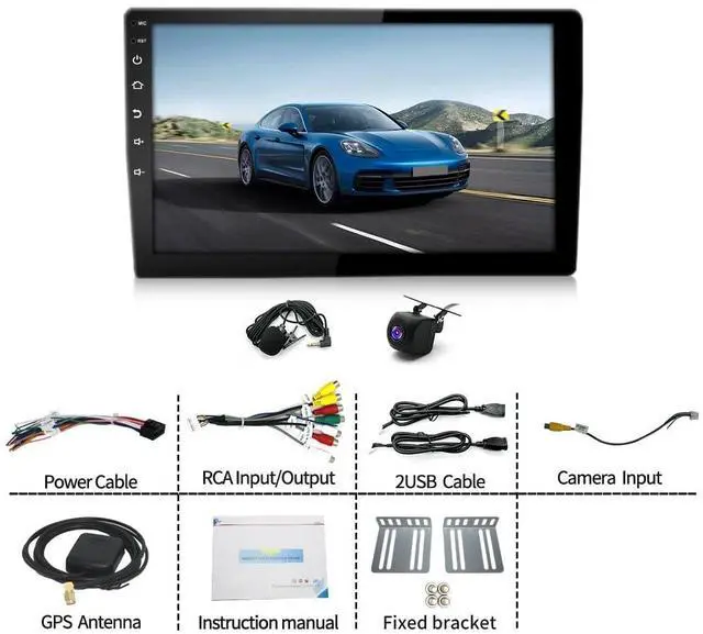 Alt view image 2 of 7 - 2+64G Double Din Car Stereo for Jeep Liberty 2002-2007 Radio Upgrade 10 inch Touch Screen Radio for Jeep Liberty Head Unit with Wireless Carplay Bluetooth GPS Navigation FM/RDS DSP Mirror Link