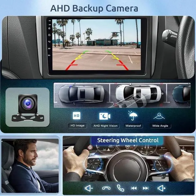 Alt view image 5 of 7 - 4+64G Double Din Car Stereo for Jeep Liberty 2002-2007 Radio Upgrade 10 inch Touch Screen Radio for Jeep Liberty Head Unit with Wireless Carplay Bluetooth GPS Navigation FM/RDS DSP Mirror Link