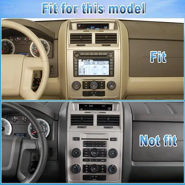 Alt view image 6 of 7 - Android 14 Double Din Car Stereo Radio for Ford Escape 2008-2012 | 9.7" Touchscreen Car Radio w/Wireless Carplay Android Auto GPS WiFi Bluetooth RDS DSP SWC Backup Camera