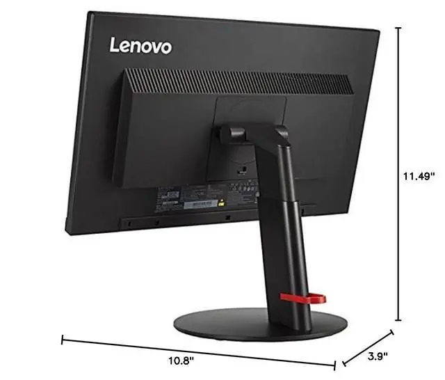 Alt view image 4 of 4 - ThinkVision 23-Inch Screen LED-Lit Monitor Black (61ABMAR1US)