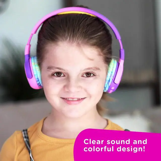 Alt view image 6 of 6 - Kidz Bop, Wired Headphones for Kids | Microphone | 3.5mm Plug | Volume Limiting 85dB/94dB | Soft Pads | Adjustable | School Use | Gift 3 4 5 6 7 8+ Year Old Girls Boys Toddlers