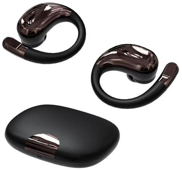 Main image of Bluetooth Earbud Headphones Wireless in Opean/Non-Open Ear Use Earphone with Earhooks for Sports Running Earbud HiFi Stereo, ENC Mic, About 40Hrs Office Black (Black)