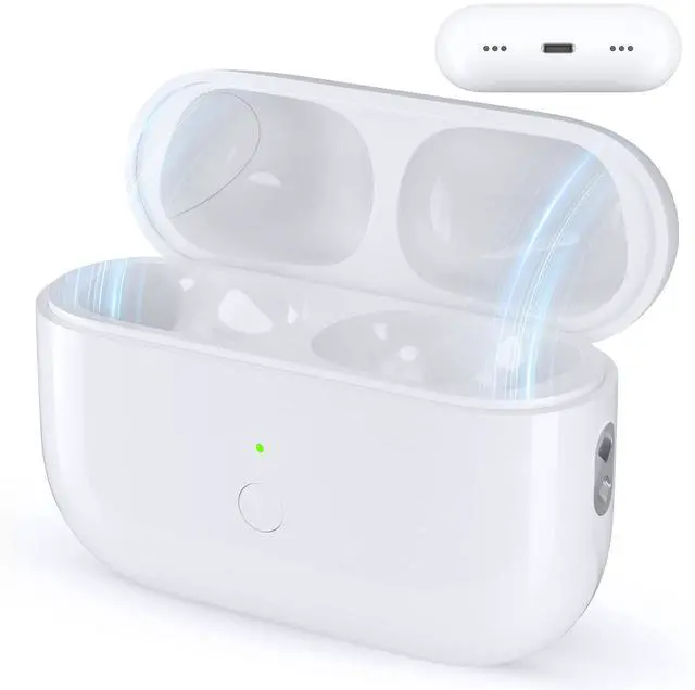 Main image of Charging Case Replacement for AirPods Pro 2nd & 1st Gen(Without Earbuds) | Compatible with AirPods Pro 1st/2nd Charging Case,with Buletooth Pairing Button,Support Lightning and Wireless Charging,White