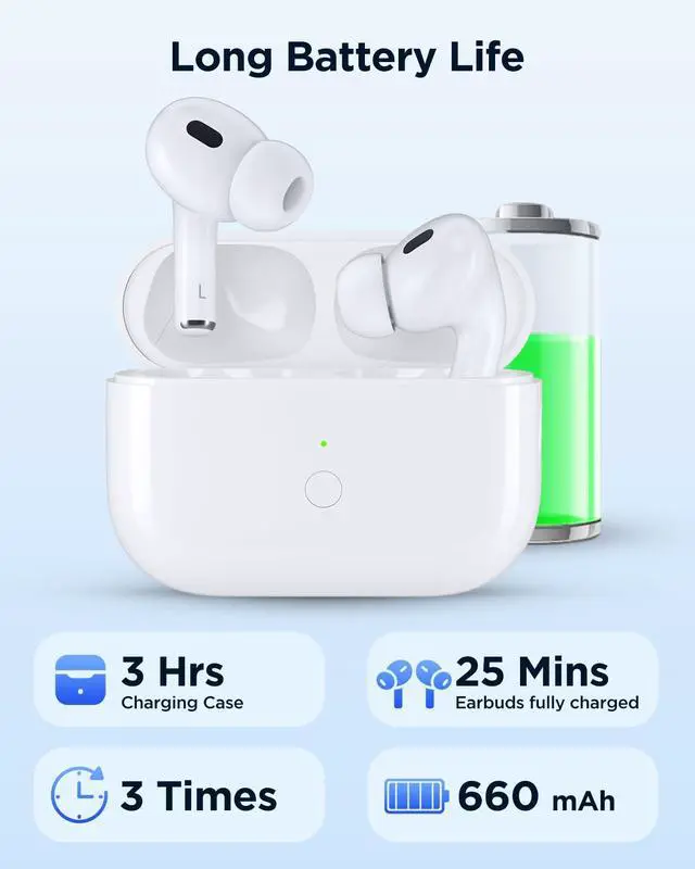 Alt view image 6 of 7 - Charging Case Replacement for AirPods Pro 2nd & 1st Gen(Without Earbuds) | Compatible with AirPods Pro 1st/2nd Charging Case,with Buletooth Pairing Button,Support Lightning and Wireless Charging,White