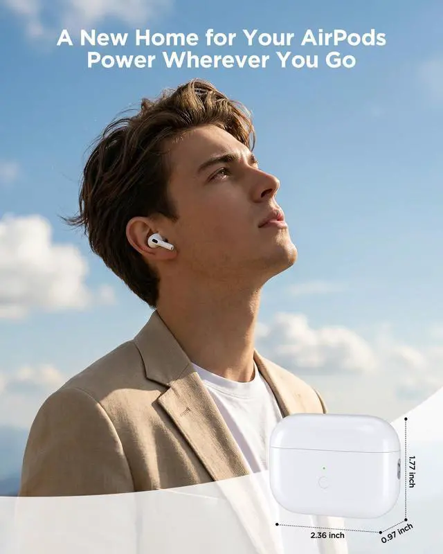 Alt view image 7 of 7 - Charging Case Replacement for AirPods Pro 2nd & 1st Gen(Without Earbuds) | Compatible with AirPods Pro 1st/2nd Charging Case,with Buletooth Pairing Button,Support Lightning and Wireless Charging,White