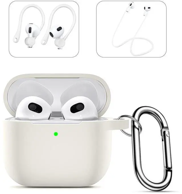 Alt view image 4 of 7 - Sahara - Venture Series Silicone Case for AirPods (3rd Generation), Cloud White, (HP00142)