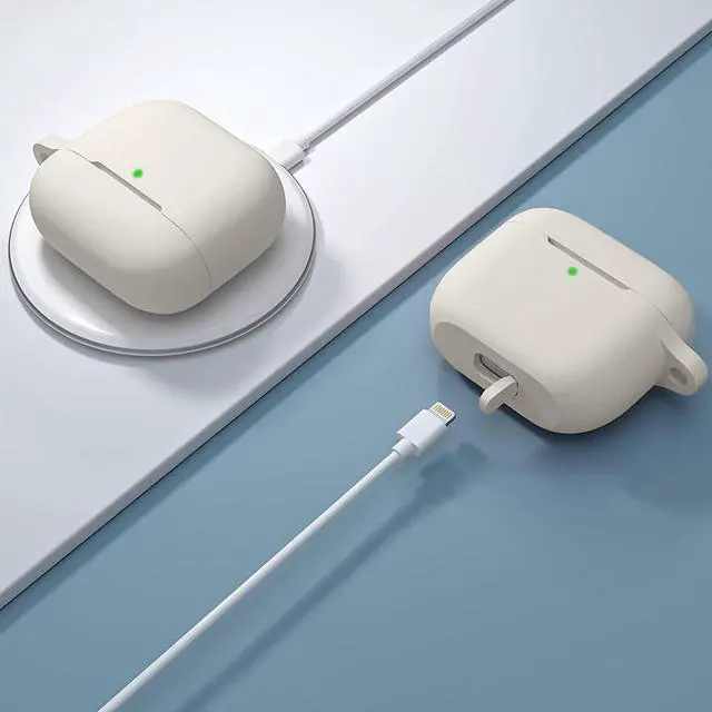 Alt view image 7 of 7 - Sahara - Venture Series Silicone Case for AirPods (3rd Generation), Cloud White, (HP00142)